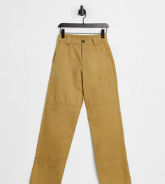 Прямые коричневые брюки унисекс в стиле 90-х из твила COLLUSION Unisex-Коричневый цвет