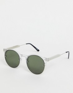 Мужские солнцезащитные очки в круглой прозрачной оправе Spitfire Post Punk-Прозрачный
