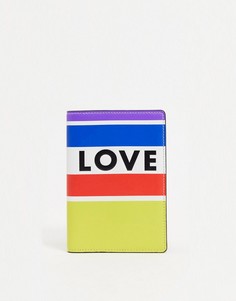 Кожаная обложка для паспорта в разноцветную полоску Rebecca Minkoff-Многоцветный
