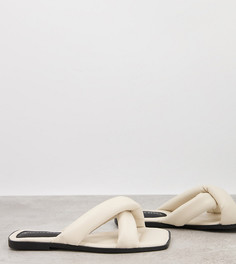 Эксклюзивные сандалии кремового цвета с мягкими ремешками South Beach-Белый
