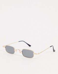 Квадратные солнцезащитные очки в золотистой оправе SVNX-Золотистый