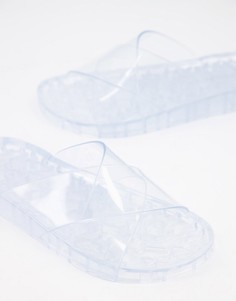 Прозрачные шлепанцы из гибкого пластика South Beach-Прозрачный