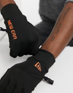 Черно-оранжевые перчатки для сенсорного экрана New Era-Черный цвет