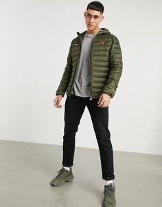 Дутая куртка цвета хаки ellesse-Зеленый цвет