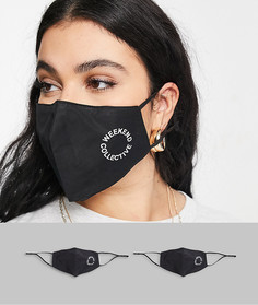 Набор из 2 масок для лица черного цвета ASOS Weekend Collective-Многоцветный