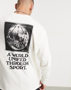 Кремовый лонгслив Nike Basketball NBA-Белый