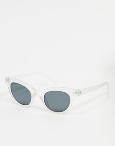 Белые солнцезащитные очки «кошачий глаз» в прозрачной оправе AJ Morgan-Белый