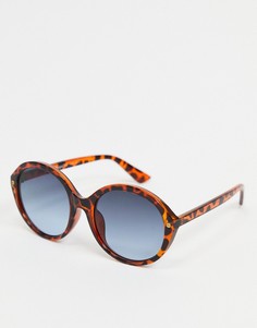Круглые черепаховые солнцезащитные очки AJ Morgan-Коричневый цвет