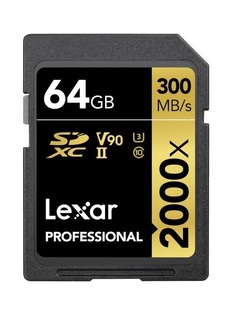 Карта памяти 64Gb - Lexar Professional SDHC/SDXC UHS-II LSD2000064G-BNNNG