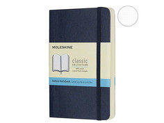 Блокнот Moleskine Classic Soft Pocket 90x140mm 96 листов Sapphire Blue QP614B20 / 430940