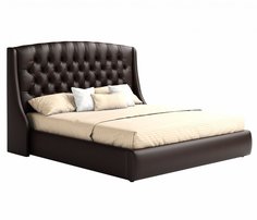 Мягкая интерьерная кровать "Стефани" 1400,БП/М, экокожа, Венге Bravo