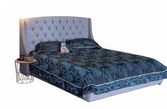 Мягкая интерьерная кровать Стефани 1800, П/М, ткань, Серый Bravo