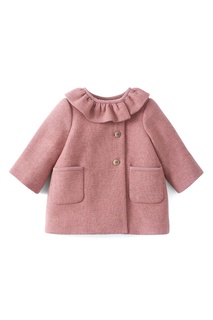 Льняное пальто пыльно-розового цвета Parisi Bonpoint