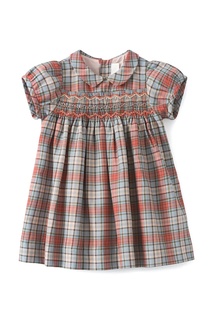 Хлопковое платье в клетку Joyeuse Bonpoint