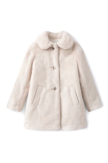 Светло-серое пальто из искусственного меха Maisie Bonpoint