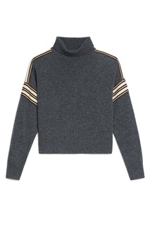 Серый шерстяной свитер с высоким горлом Sandro