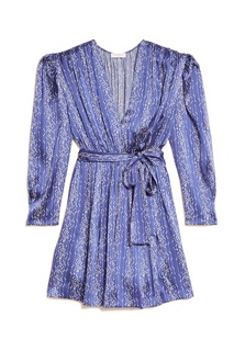 Синее платье с принтом Sandro