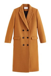 Двубортное пальто цвета охра Claudie Pierlot