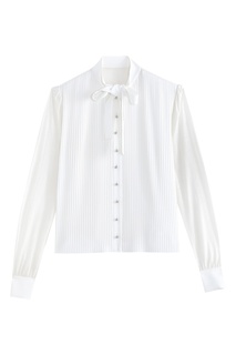 Белая блузка с плиссировкой Claudie Pierlot