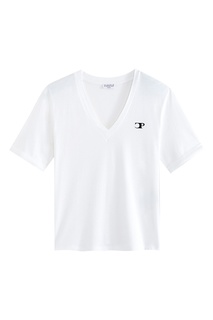 Белая футболка с логотипом Claudie Pierlot