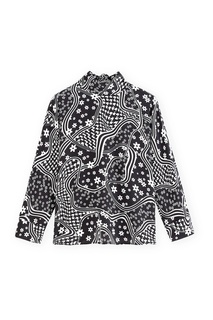 Шелковая блузка с абстрактным принтом Claudie Pierlot