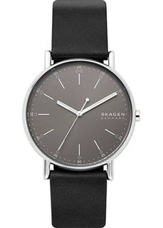 Швейцарские наручные мужские часы Skagen SKW6654. Коллекция Leather