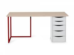 Письменный стол с тумбой board (ogogo) бежевый 120x74x50 см.