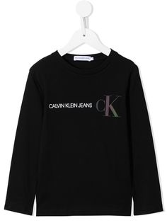 Calvin Klein Kids топ с длинными рукавами и логотипом