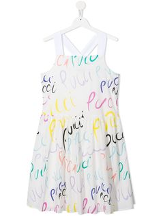 Emilio Pucci Junior платье без рукавов с логотипом