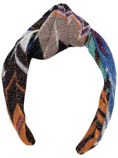Missoni ободок с узором шеврон и эффектом металлик