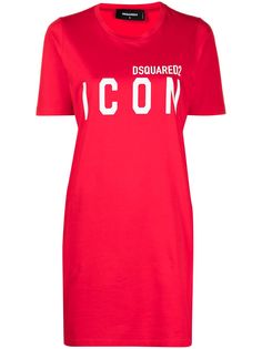 Dsquared2 платье-футболка с принтом Icon