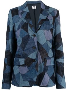 Christian Dior блейзер pre-owned в технике пэчворк