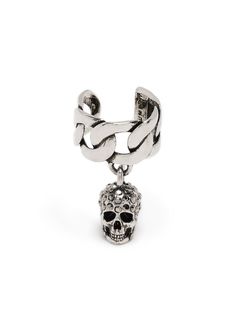 Alexander McQueen серьга-кафф с подвеской Skull