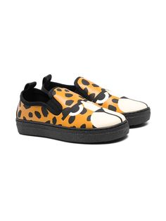 Stella McCartney Kids слипоны с леопардовым принтом