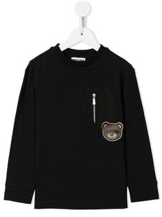 Moschino Kids футболка с нашивкой Teddy Bear