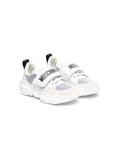 Moschino Kids кроссовки на липучках с логотипом