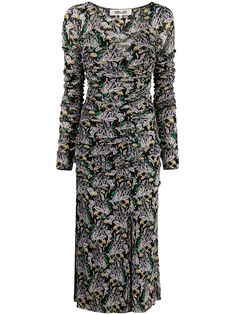 DVF Diane von Furstenberg платье с цветочным принтом и сборками