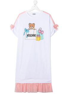 Moschino Kids платье-футболка Teddy Bear