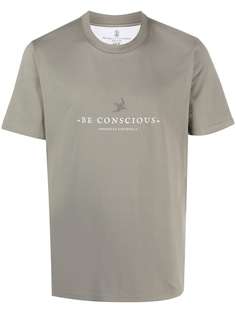 Brunello Cucinelli футболка Be Conscious с логотипом