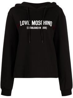 Love Moschino худи с кулиской и логотипом