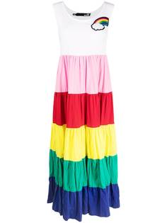 Love Moschino платье макси с принтом Rainbow