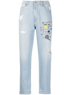 Love Moschino джинсы бойфренды с надписью