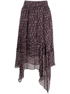Isabel Marant Étoile юбка асимметричного кроя с абстрактным принтом