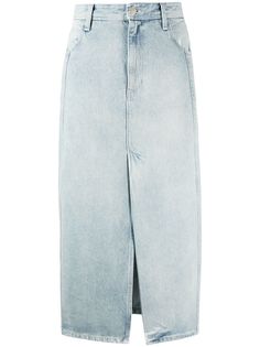 IRO джинсовая юбка миди с разрезом