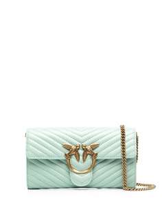 Pinko стеганый клатч с логотипом Love