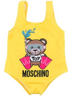 Moschino Kids купальник Teddy Bear с глубоким вырезом