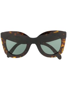 Celine Eyewear солнцезащитные очки в массивной оправе черепаховой расцветки