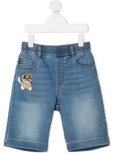 Moschino Kids джинсовые шорты с нашивкой Pirate Teddy Bear