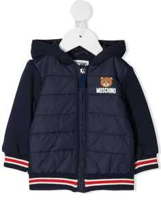 Moschino Kids пуховик с логотипом