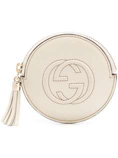 Gucci круглый кошелек с тиснением GG